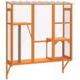 thumbnail image 1 of PawHut Catio Outdoor, Cat Window Box Enclosure for 2-3 Large Cats, Orange, 1 of 10