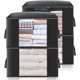 thumbnail image 1 of 4Pcs Under Bed Storage Bag 60 x 43 x 35 cm (Dark Black), Large Capacity Storage Bags with Reinforced Handle for Quilts Blankets Pillows Toys Clothes J, 1 of 5