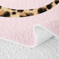 thumbnail image 5 of meiyoeat Leopard Bow Initial C Twin Quilt Set,Pink Print Monogram Design Twin Coverlet Set For Girl,2 Pieces, 5 of 7