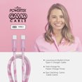 thumbnail image 4 of Liquipel Powertek Pastel Camo 6' USB-C to USB-C Cable, Pink, 4 of 7