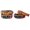 Tan Leather, variant on Cob Nylon Patriotic Western Tack Headstall Breast Collar Curb Strap 60112RWB-C