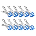 thumbnail image 2 of Assorted Stainless Clips Set 12cm Round Head (12pcs Blue/Black) & 11cm Wide Opening (10pcs Blue/Black) Pool Cover Clamps Wind With Protective Sleeves For Pools/Laundry/, 2 of 6