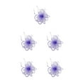 thumbnail image 1 of pitrice 1/2/3/5 Maille Fascinator Femmes Coiffure Prom Maquillage Nuptiale Scène Réglable Performance Photo Coiffe Fille Bande de Cheveux Violet Clair 5PCS, 1 of 6