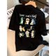 thumbnail image 1 of Summer Trendy Retro Street Short-Sleeve T-Shirt with a Cute Kitten Print, Unisex Loose Fit, Perfect for Couples As a Base Layer Top., 1 of 6