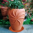 thumbnail image 5 of Plant Saucer 16 inch 17 inch (16.8"), 4 Pack Plastic Large Flower Planter Plant Pot Saucers and Drip Tray for Indoors Outdoors, Thick Heavy Sturdy Durable Plant Plate Water Catcher Terra Cotta, 5 of 7
