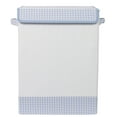 thumbnail image 6 of BIRDROCK HOME Baby Clothes Hamper with Lid | Folding Cloth Hamper with Handles | Dirty Clothes Sorter Bin | Easy Storage | Collapsible | Blue and White, 6 of 8
