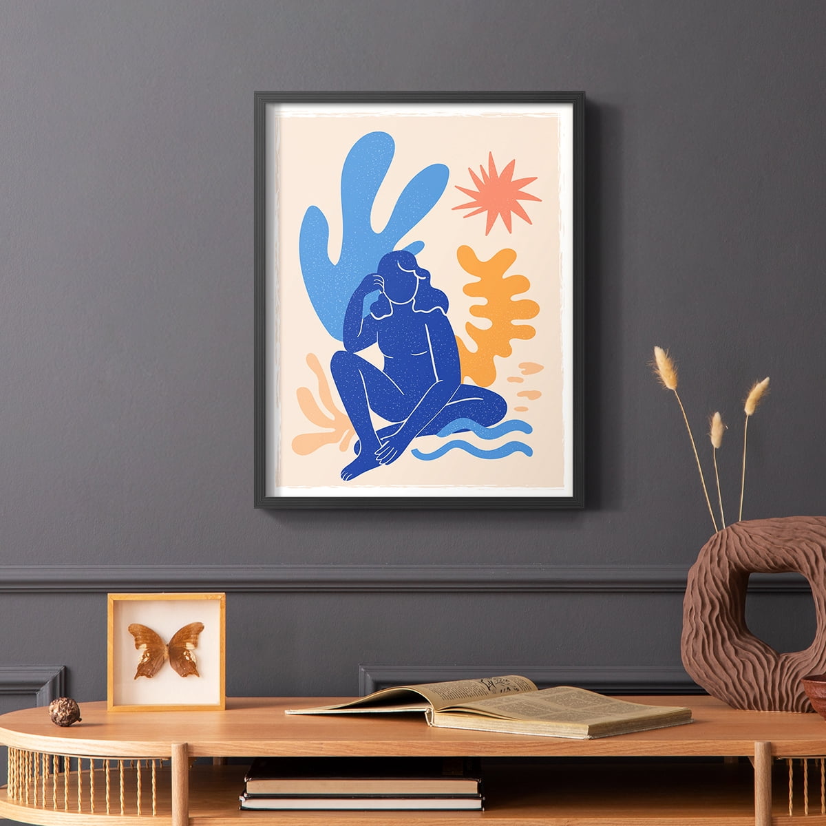 Matisse CCCLXIII in Black Solid Wood 8 x 10 Framed Print