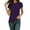 Purple, variant on Women's Cotton Crewneck T-Shirts Short Sleeve Basic Solid Color Tee Shirt Breathable Comfy Summer Top Light Blue 2XL