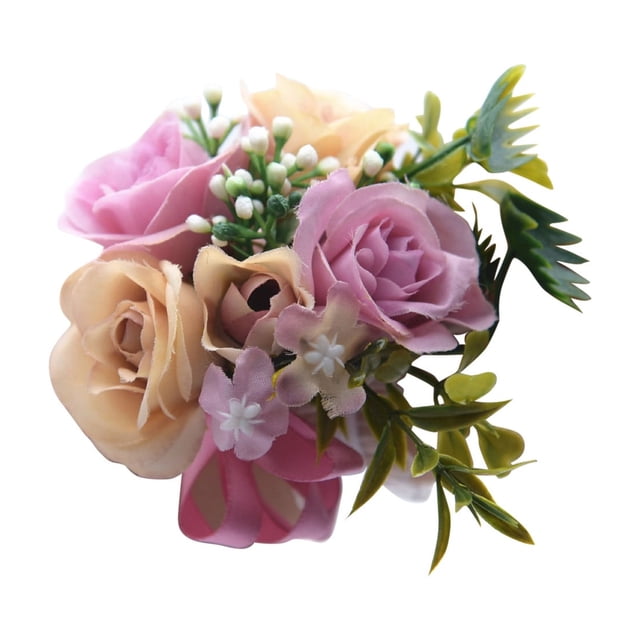 Popular! Wrist Corsage Bracelet, Prom Wrist Flower, Prom Colorful Rose Decoration, Colorful Flower Wristband, Suitable For Wedding Anniversary Prom Party Artificial