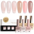 thumbnail image 1 of Set de esmaltes de uñas CANNI Jelly Gel, 6 tonos nude transparentes, 9 ml, 1 of 6