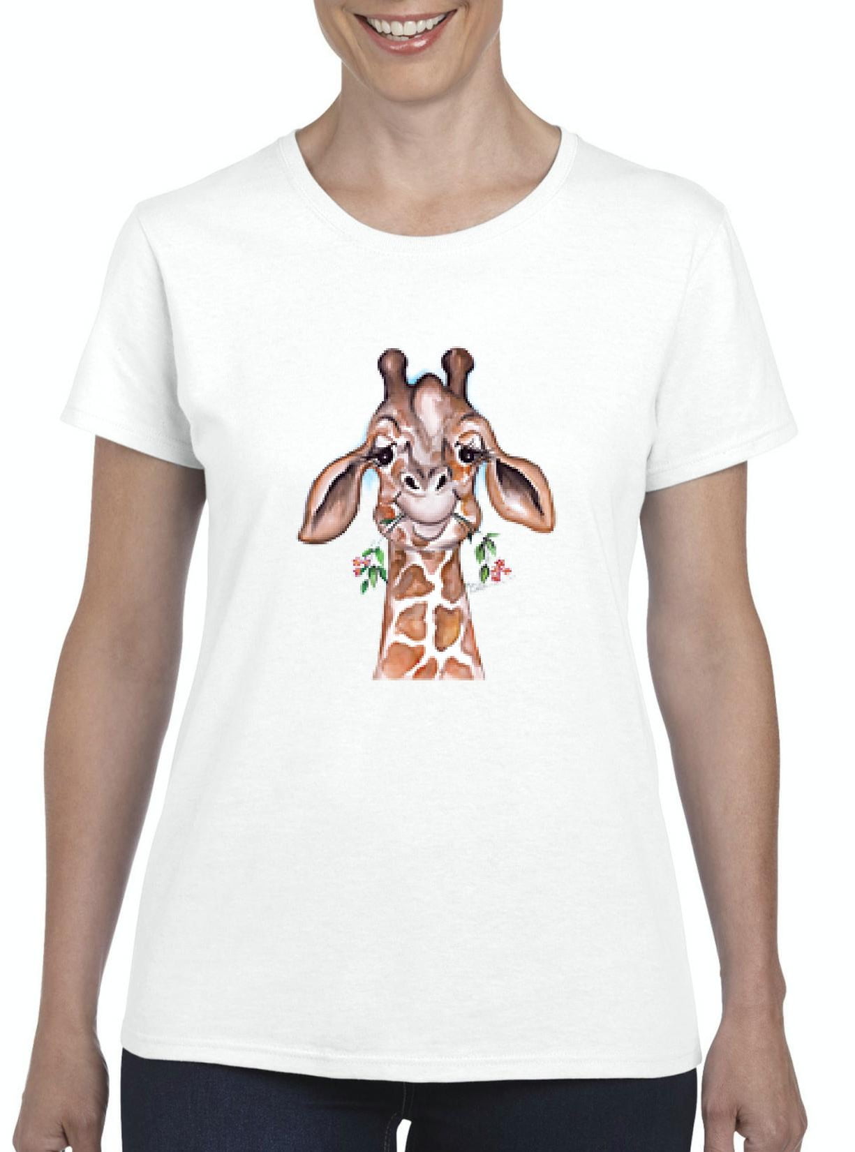 IWPF - Womens Giraffe Short Sleeve T-Shirt - Walmart.com - Walmart.com