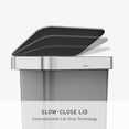 thumbnail image 6 of simplehuman 12 gal Plastic Rectangular Kitchen Trash Can with Liner Pocket, Grey, 6 of 9