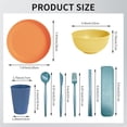 thumbnail image 2 of Wheat Straw Dinnerware Set for 4, Unbreakable Plates & Bowls, Lightweight, BPA-Free, Microwave & Dishwasher Safe, 32-Piece Set for Home & Outdoor, 2 of 8