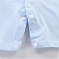 thumbnail image 4 of LYMAYTER Soft Cotton Romper for Newborn Toddler Summer Crew Neck Short Sleeve Jumpsuit 0-24M, 4 of 7