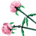 thumbnail image 2 of Building Block Rose Educational Lifelike Beautiful Block Flower Toy for Girls Birthday Gifts Pink, 2 of 4