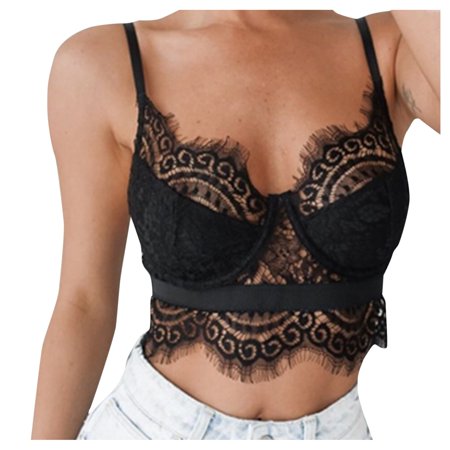 

Chest Women Lace Lingerie Underwear Ribbon Bra Bras Fasion Lace Camisole Pad Fasion plus Size Lingerie for Women Push up