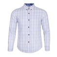 thumbnail image 2 of Camisa clásica con estampado de cuadros escoceses para hombre Camisa casual de manga larga de M Blanco Sunnimix Camisa de manga larga para hombres, 2 of 8