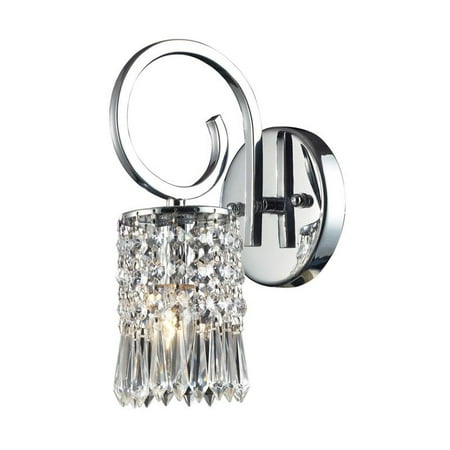 Eurofase Lighting Crystal Sconce - Elk Lighting Optix Wall Sconce in Polished Chrome and Clear Crystal