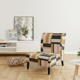 thumbnail image 3 of Designart "Abstract Retro Geometric IX" Upholstered Mid-Century Accent Chair - Arm Chair, 3 of 5
