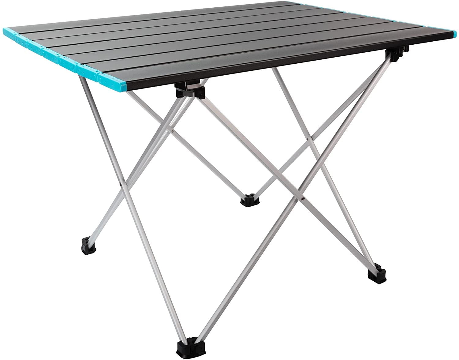 Ready Table Small Black Lightweight Portable Outdoor Folding Table with Aluminum Hard