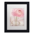 thumbnail image 2 of Trademark Fine Art 'Single Rose Pink Flower' Canvas Art by Cora Niele, White Matte, Wood Frame, 2 of 4
