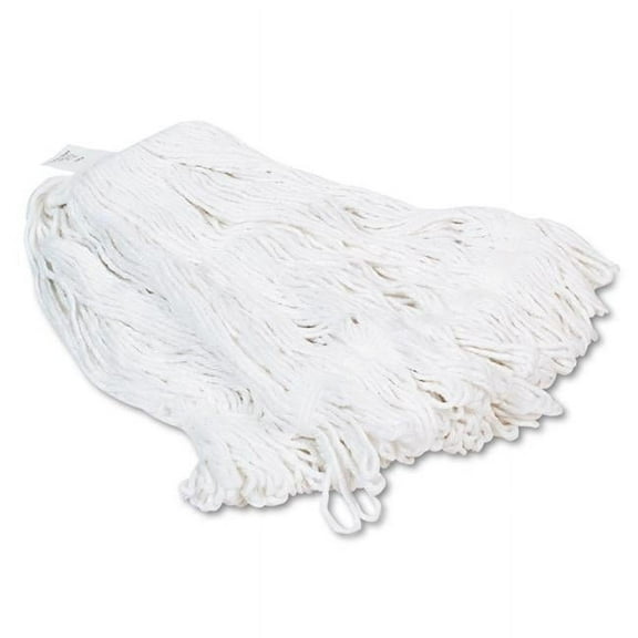 24 oz Rayon Pro Loop Web & Tailband Wet Mop Head, White -12 Count