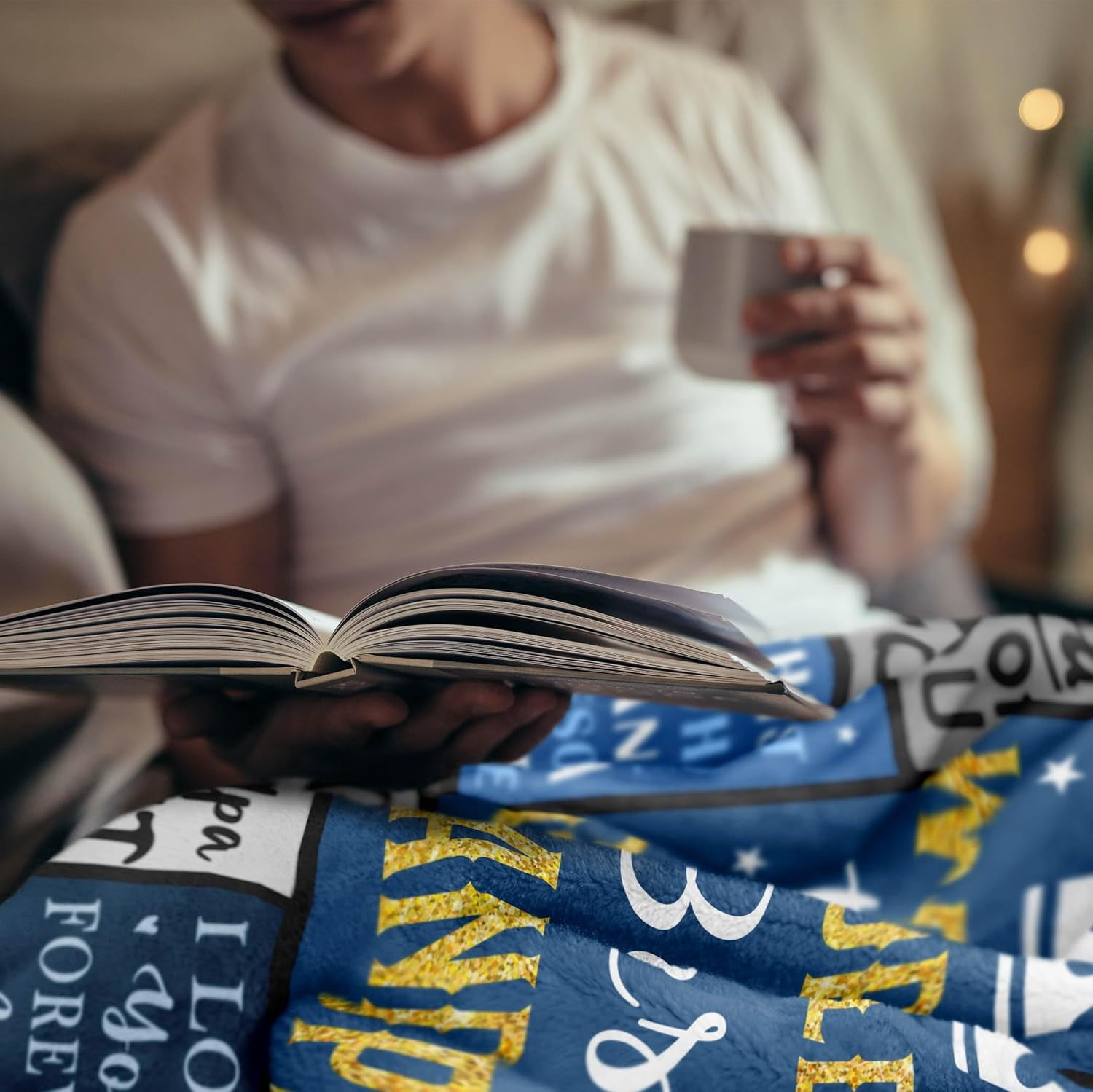 Grandpa Gifts from Grandkids, Best Birthday Gifts for Grandpa Blanket, Grandfather Gift for Father's Day, Christmas, Retired, Grandparents Day, Thanksgiving