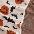thumbnail image 5 of Way to Celebrate Halloween Soft Touch Pumpkins & Bats Jacquard Knitted Tapestry Throw, 5 of 5