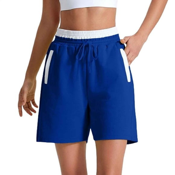 Yuzhih Women's Cotton Sweat Shorts with Pockets Lounge Casual Shorts Soft High Waist Shorts for Summer with Pockets