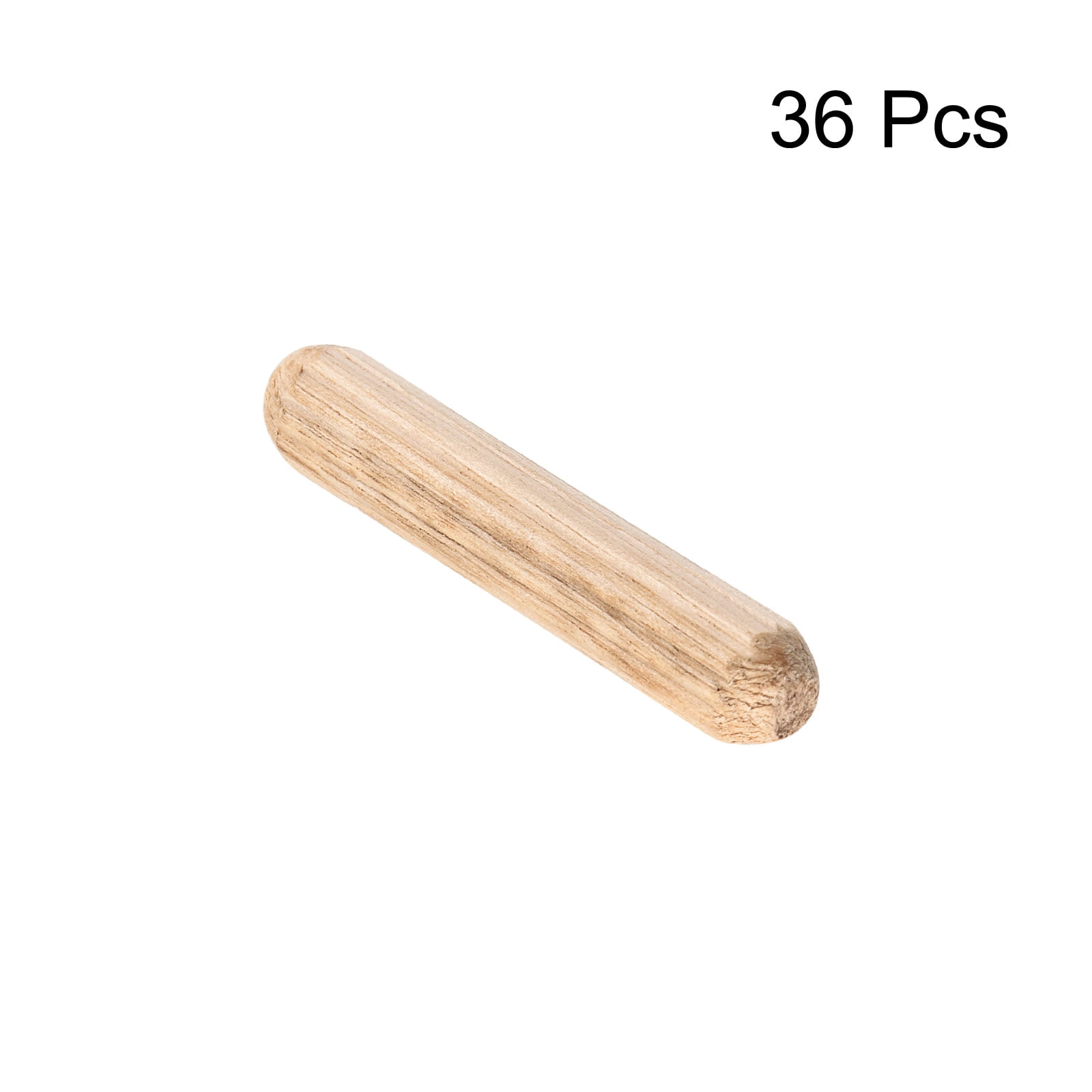 Unique Bargains Wooden Dowel Pin Fluted Beveled Ends Dried Hardwood for Woodworking 6x30mm