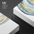 thumbnail image 4 of IDEA4WALL Adhesive Canvas Print Wall Art Set Geometric Pastel Water Ripples Illustration Fine Art Decor Bohemian Minimalist Abstract Artwork for Living Room, Bedroom, Office - Canvas 24"x36"x2, 4 of 5
