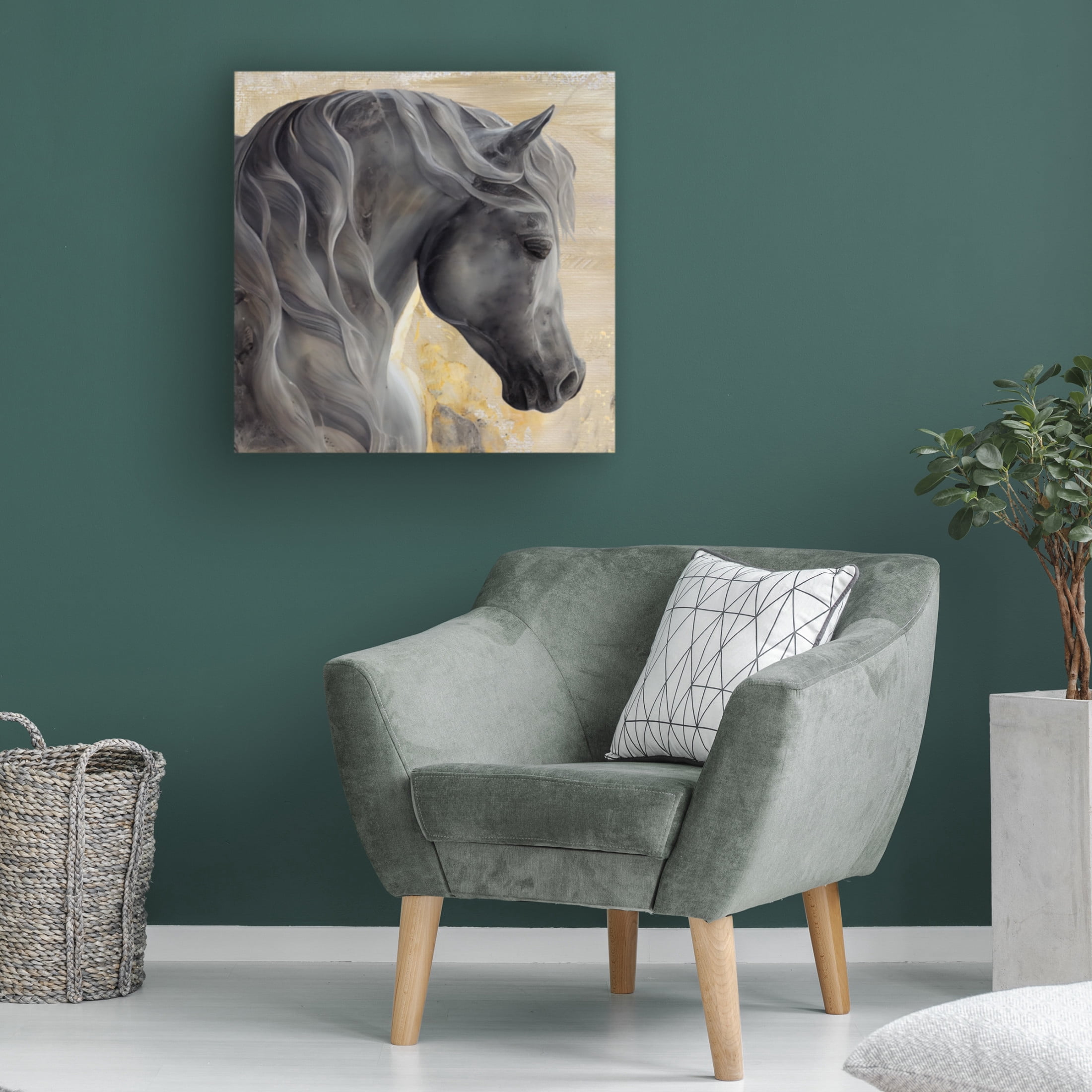 Canvas Wall Art - Sasha 'Checkmate II' Wall Art for Living Room, Bedroom, or Office Décor by Trademark Fine Art - 18 x 18 Inches