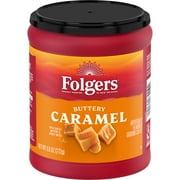 Folgers Buttery Caramel Artificially Flavored Ground Coffee, Medium Roast, 9.6 ounce Canister