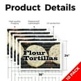 thumbnail image 2 of Flour Tortillas Yard Sign 10 Pack of 24 Inch x 36 Inch Single Sided Weatherproof Heavy-Duty Plastic with Stake | Freshly Made, Authentic Mexican Food, Grocery Display | Made in USA, 2 of 7