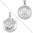 thumbnail image 2 of Picturesongold.Com Saint Joan of Arc Doubledside NAVY Religious Medal Necklace Pendants  - 2/3 inch Size of a Dime - Solid 14K Yellow Gold, 2 of 5