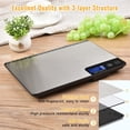 thumbnail image 4 of Hongchun Kitchen Scale 15 kg, Professional Electronic Kitchen Scale with Large Panel, Food Scales, Precision Scale, Sensitive Touch & LCD Display, Tare Function, 2 AAA Batteries(not attached）, 4 of 5