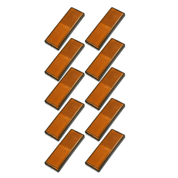 Unique Bargains 10 Pcs Universal Reflector Self Adhesive for Motorcycle Scooter Bicycle Safety Spoke Reflective Orange