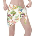 thumbnail image 2 of Wukai Birds And Flowers Women’s Short Sarongs Beach Wrap Bikini Bottom Short Skirt Chiffon Scarf for Swimwear, 2 of 4