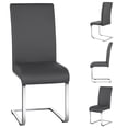 thumbnail image 4 of Yaheetech 2pcs Modern Faux Leather Dining Chairs with Metal Legs for Kitchen, Gray, 4 of 13