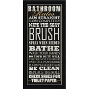 framed bathroom rules by jim baldwin 18x8 art print poster wall decor cottage sign humor - Bathroom Wall Decor framed bathroom rules by jim baldwin 18x8 art print poster wall decor cottage sign humor - Bathroom Wall Decor