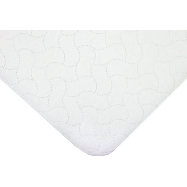 American Baby Company Protège-Matelas Imperméable Gaufré Type Courtepointe Portable/Mini, Blanc