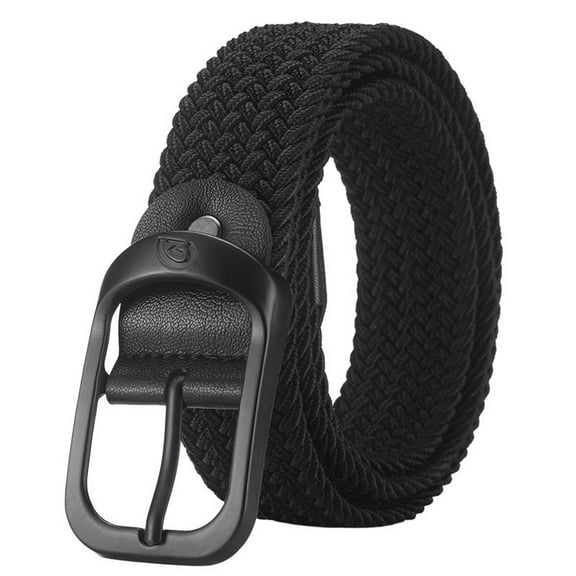 SWSMCLT Men's Loops Belt Braided Casual Autumn Chic Office Medium Braid Belt All Seasons Adjustable Belts Black Small-Large