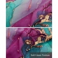 thumbnail image 6 of Multicoloured Marble Linen Curtain Valance for Bedroom/Bathroom/Kitchen/Office/Living/Dining Room Window,Abstract Rainbow Ink Watercolor Rod Pocket Topper Decorative Cafe Drapes Panel 42"x12", 6 of 6