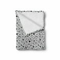 thumbnail image 2 of Black and White Soft Flannel Fleece Throw Blanket, Simple and Abstract Graphic Pattern with Big Small Dots and Lines, Cozy Plush for Indoor and Outdoor Use, 50" x 70", Black and White, by Ambesonne, 2 of 6