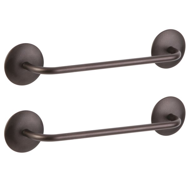 mDesign Small Hand Towel Storage Bar, Strong Self Adhesive, 2 Pack