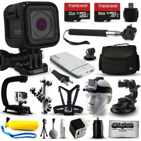 GoPro HERO5 Session HD Action Camera (CHDHS-501) + Ultimate 20 Piece Accessories Package with 96GB Memory + Travel Case + USB Portable Charger + Head/Chest Strap + Opteka X-Grip + Car Mount & More!