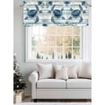 thumbnail image 5 of Teal Blue Turtle Coastal Curtain Valances for Windows, Vintage Stripe Beach Botanical Kitchen Valance Window Treatment, Light Filtering Block Curtains for Bathroom/Bedroom/Living Room 42'' x 12'', 5 of 9