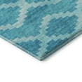 thumbnail image 4 of Addison Rugs Mayfield Washable Transitional Tribal, Diamond Turquoise Rectangle Rug, 8' x 10', 4 of 6