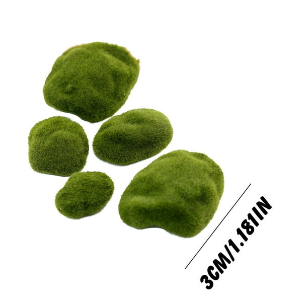 Ruidigra Artificial Green Moss Ball Fake Stone Simulation Plant DIY