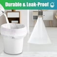 thumbnail image 3 of Heavy Duty 3-4 Gallon Drawstring Small Trash Bags, 6 Rolls White Unscented Garbage Can Liners, Leak Resistant Small Waste Bags For Bathroom Desktop Home Use, 3 of 6